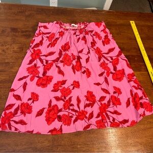 Karlie Pink and Red Floral tank top blouse size medium